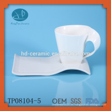 Taza de café expreso y platillo para el hotel, taza y platillo de proveedor de China, taza de café y plato, taza de porcelana y platillo